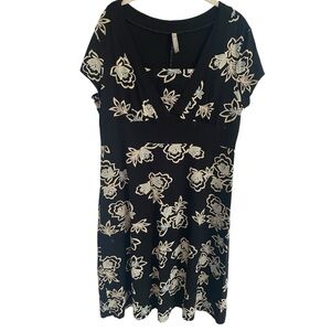 HANNA ANDERSSON Fit & Flare Floral Print Dress large